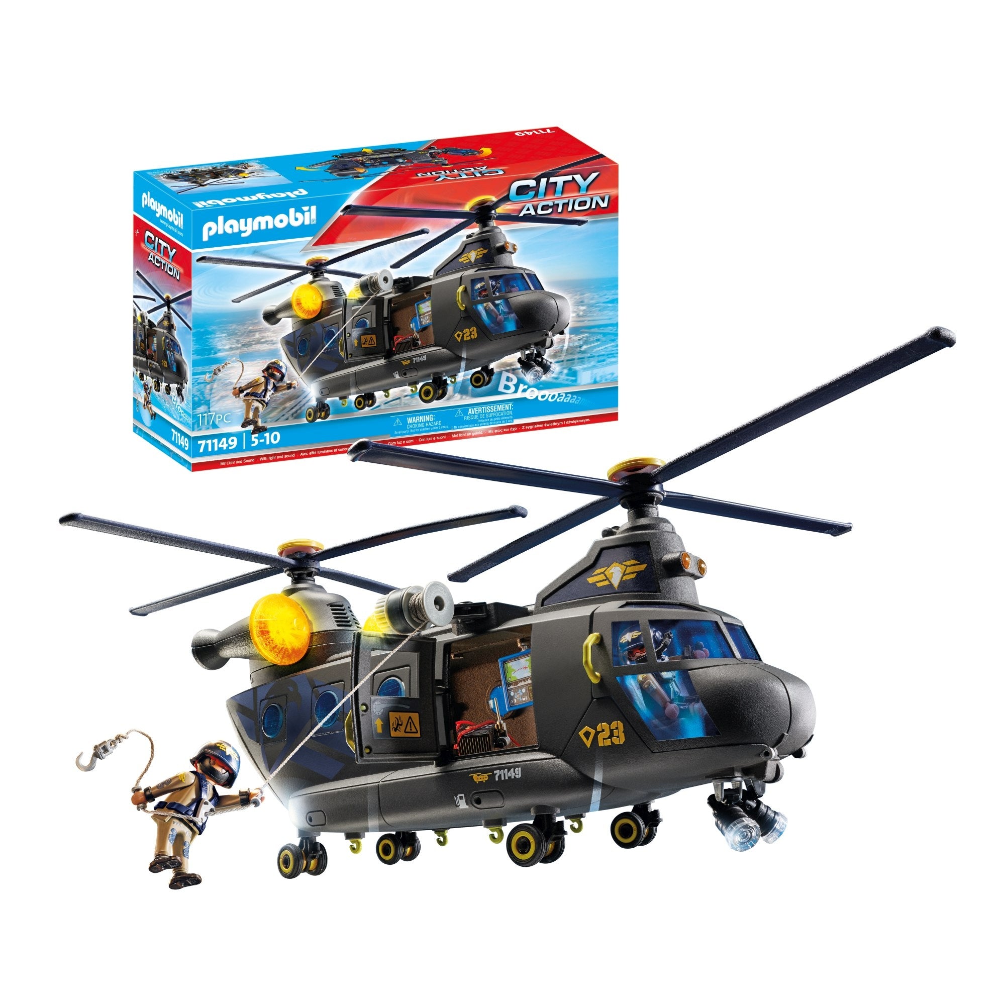 Playmobil City Action Tactical Unit Rescue Aircraft (117 Pieces