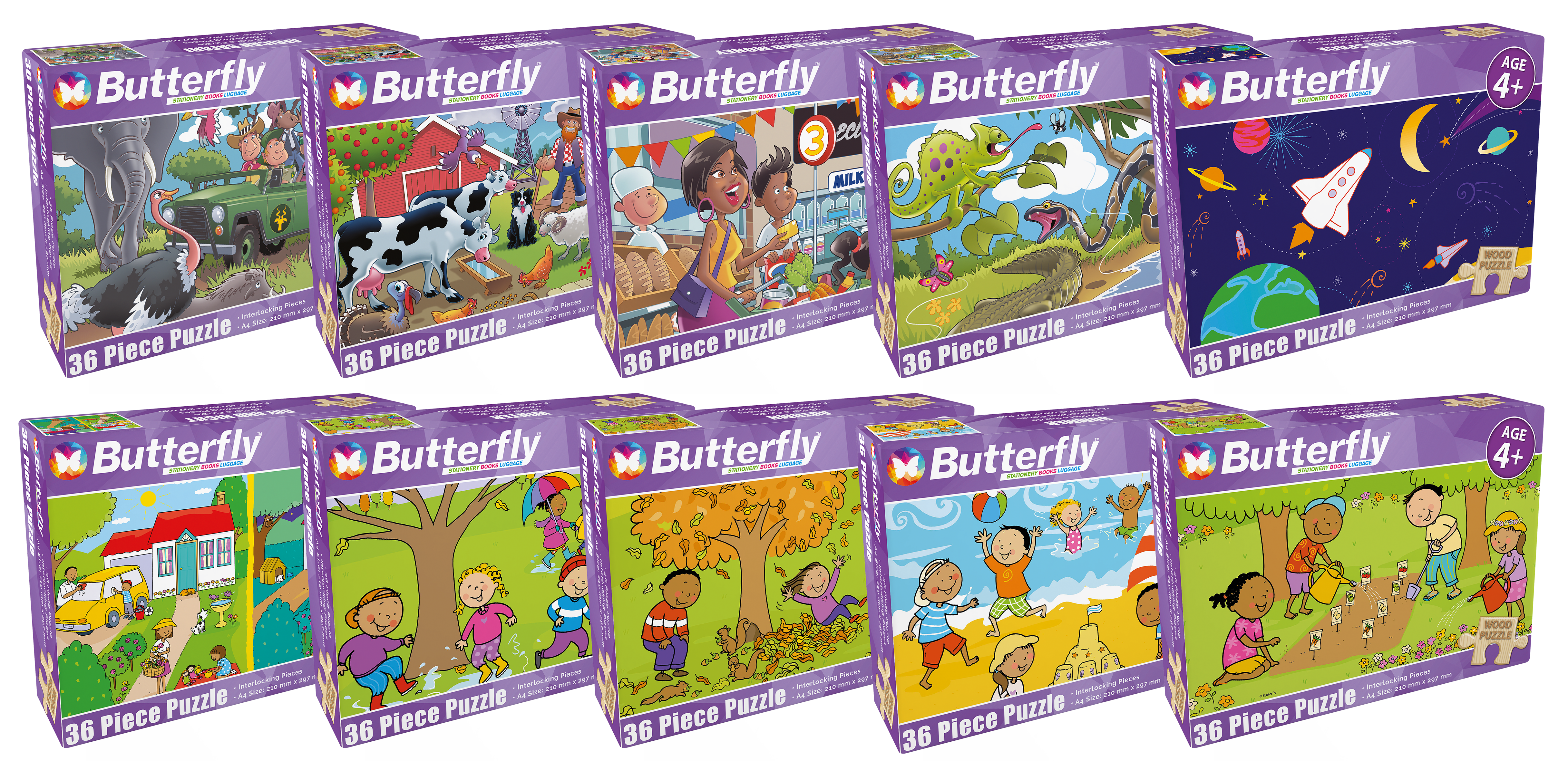 A4 Wooden Puzzle - 36 Piece, 10 Designs – Toy Kingdom South Africa
