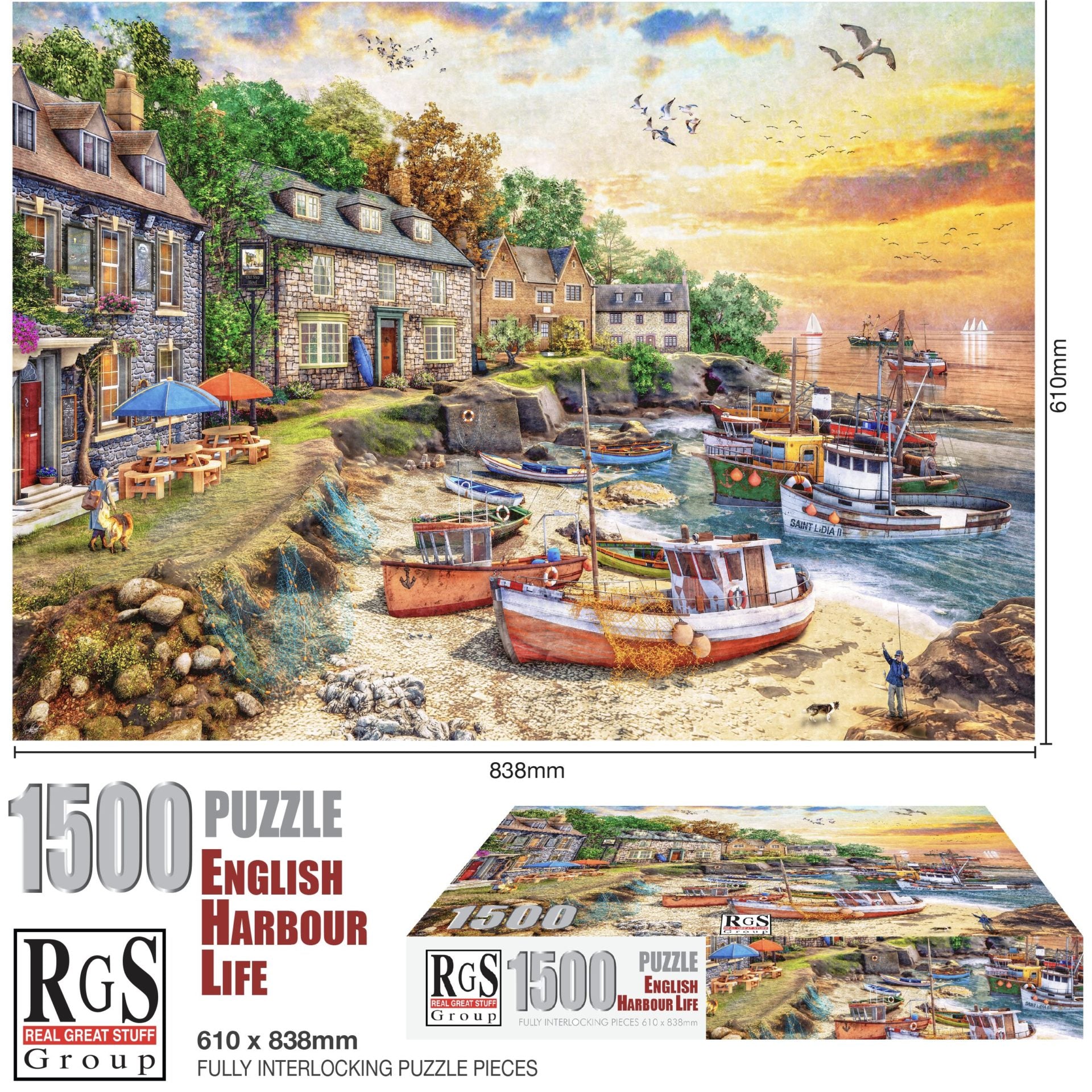 ジグソーパズル LaQ Basic7 1400pices English Harbour Life Puzzle Jigsaw - 1500 Pieces – Toy Kingdom