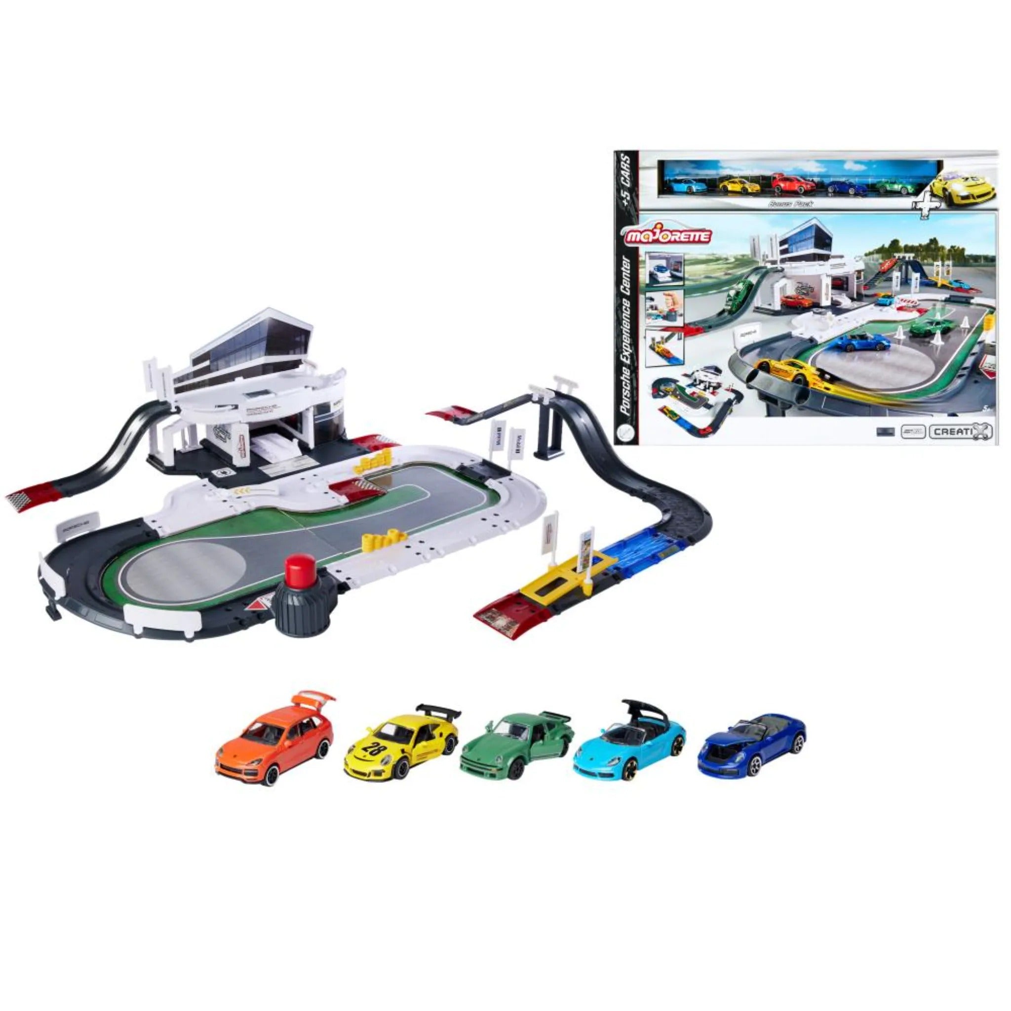 Majorette ポルシェ エクスペリエンスセンター Majorette Porsche Experience 5 Vehicles – Toy Kingdom South Africa