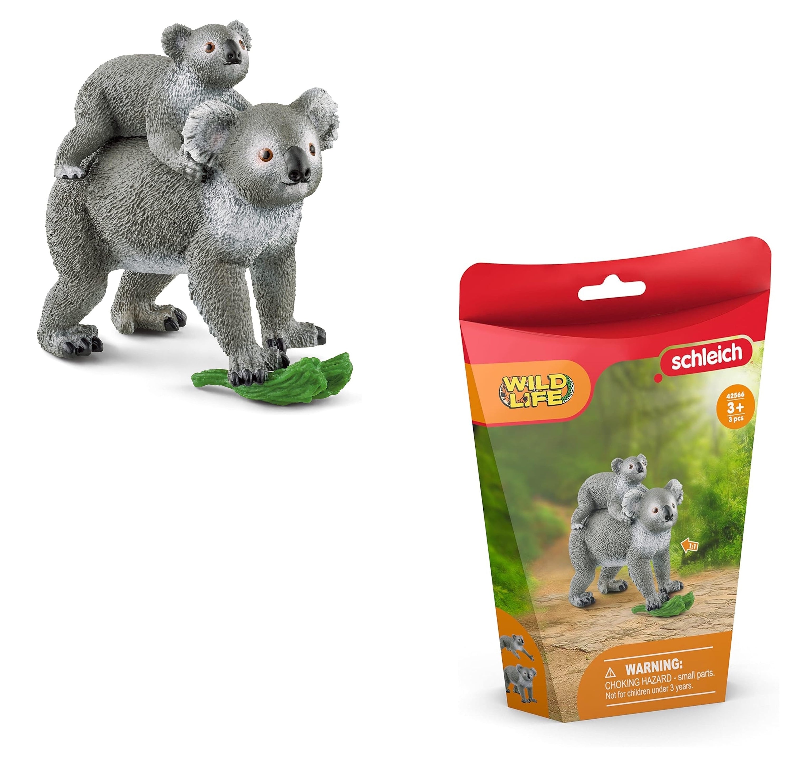 Shleich Wild Life - Koala Bear Mother And Baby Figurine (3Pcs