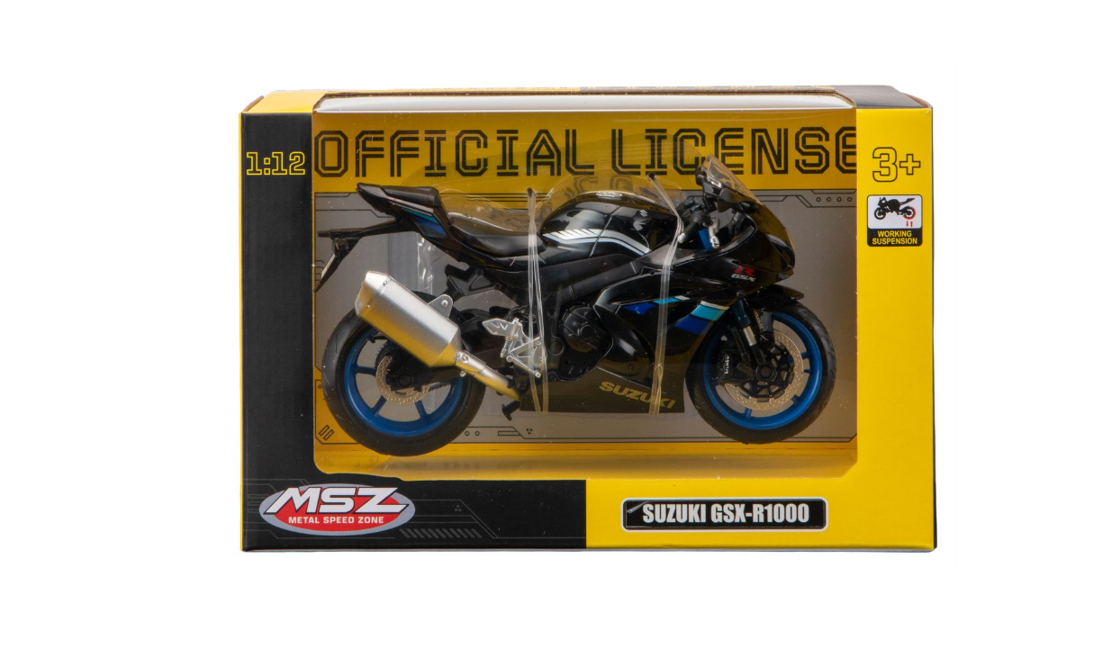 Msz 1/12 Suzuki Gsx-R1000 (16.5Cm Long) - Black – Toy Kingdom