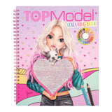 Top Model Sequined Colouring Book W Stickers