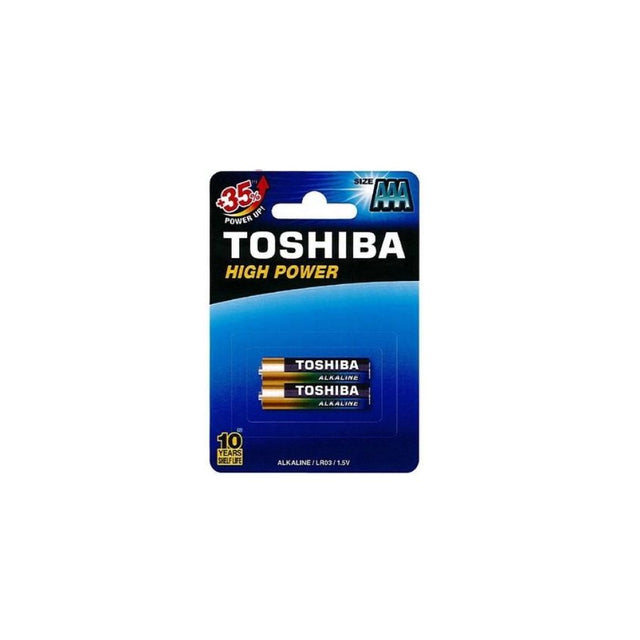 TOSHIBA AAA HP ALKALINE BATTERIES 2P