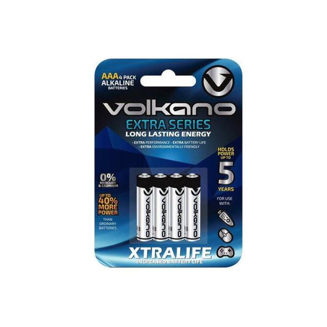 Volkano Alkaline Batteries Aaa 4 Pack