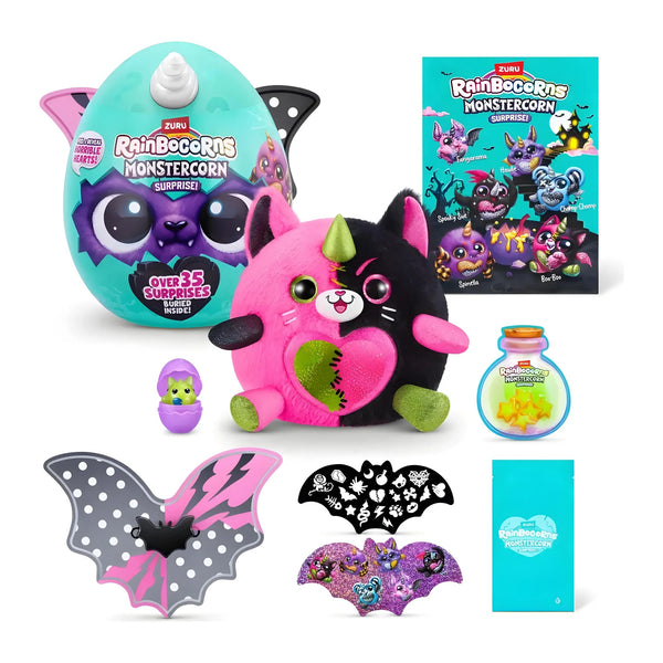 ZURU Rainbocorns Monstercorn Surprise Plush Toy with 35 Surprises
