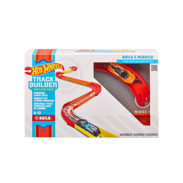 Hot Wheels Straight Track Builder System 4-Pack Over 12 Feet With Connectors NEW 